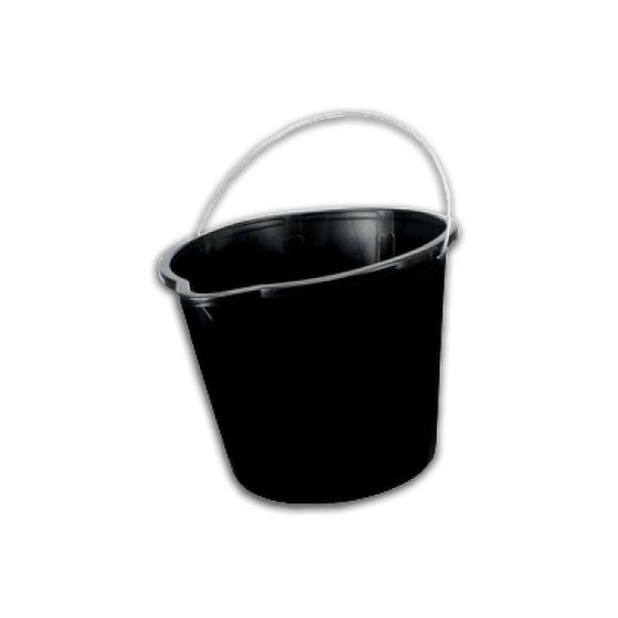Imagem de Balde Plástico Com Bico E Alça De Ferro 7,2L Preto Multiuso