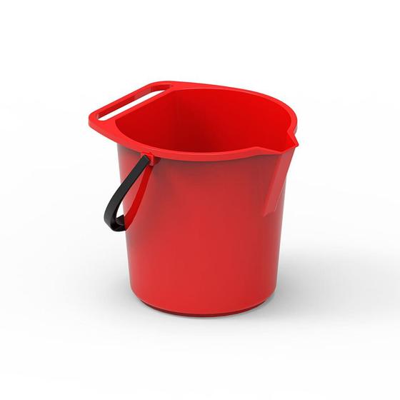 Balde Plástico de 20 Litros Com Alça de Plástico Vermelho Menor preço em Balde Plástico de 20 Litros Com Alça de Plástico Vermelho
