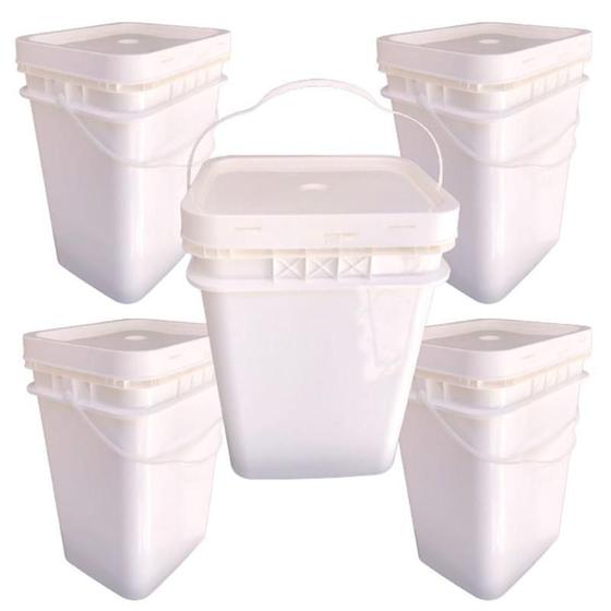 Imagem de Balde Retang 20L P Colorir 5 Pçs