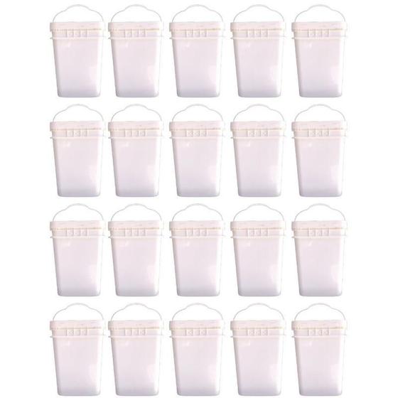 Imagem de Balde Retang 20Lts Branco 20 Pcs