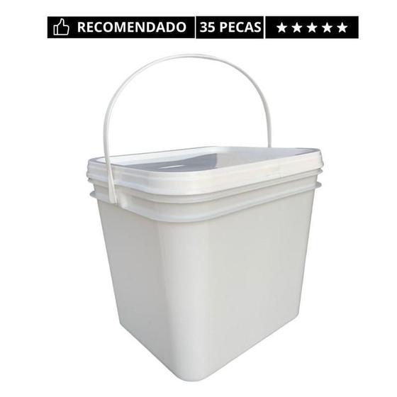 Imagem de Balde Retang 3.6Lts P Coleta -35 Pçs
