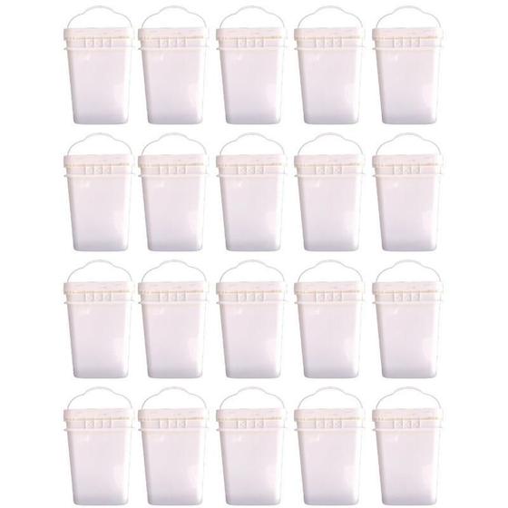 Imagem de Balde Retangular 20Lts Para Argamassa Com Alça Plástica 20