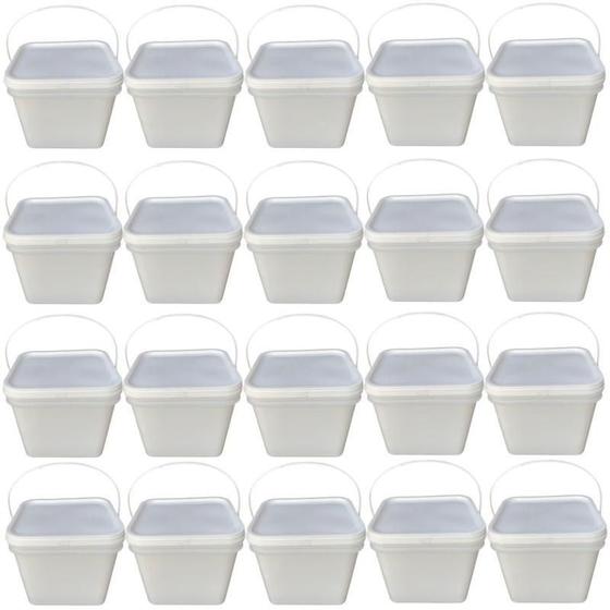 Imagem de Balde Retangular 3.6L Para Bolo Com - 20 Pçs