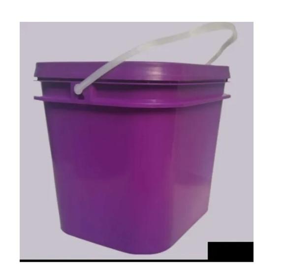Balde retangular para acai de 3,6 litros kit com 5 unidades Menor preço em Balde retangular para acai de 3,6 litros kit com 5 unidades
