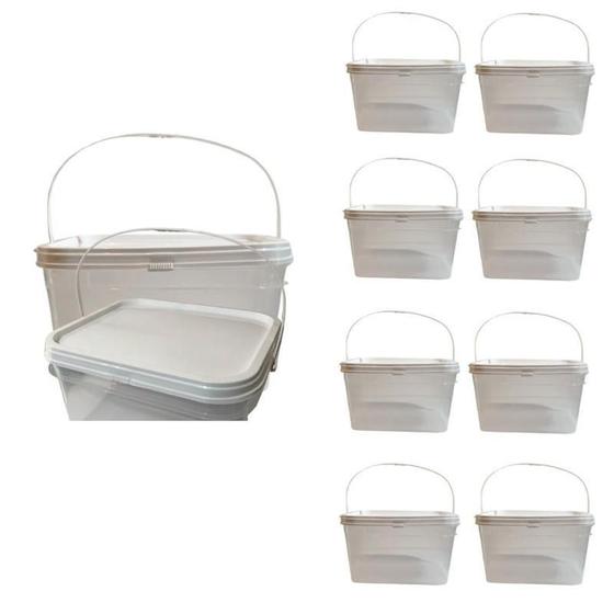 Imagem de Balde Retangular Para Colocar Nuggets-Kit 8 Pçs