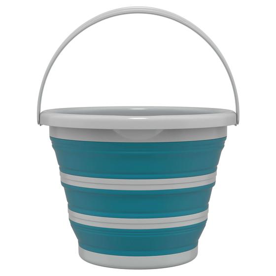 Imagem de Balde Retrátil Verde Esmeralda Flashlimp 10 Litros