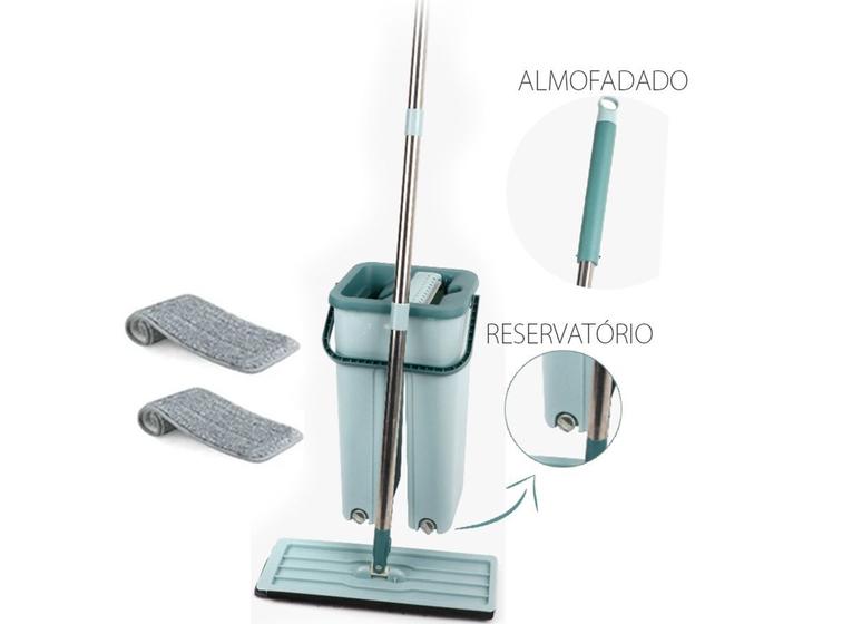Balde Rodo Multiuso Mop Wash And Dry Limpador + Refil C/ tampa reserv Imagem de Balde Rodo Multiuso Mop Wash And Dry Limpador + Refil C/ tampa reserv