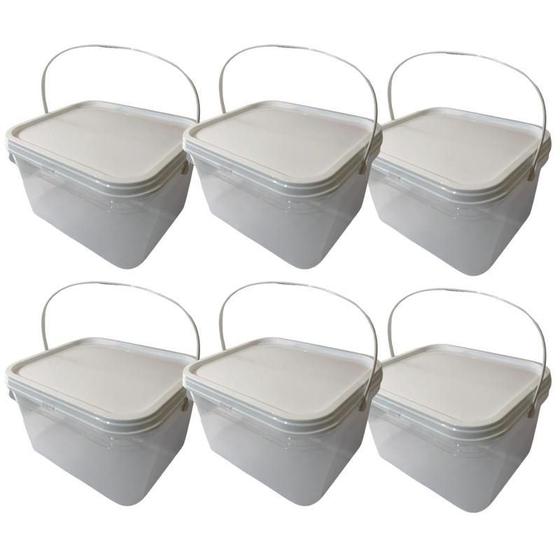 Imagem de Balde Sc Transparente 2.4L-Kit 6 Pçs