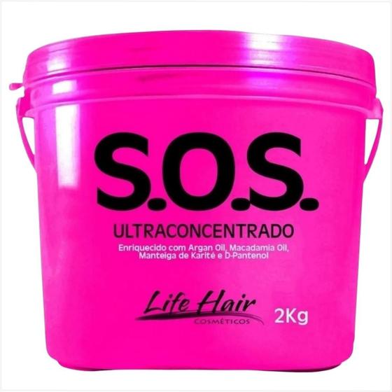 Imagem de Balde Sos Capilar Reconstrução Total Life Hair Tratamento 2kg