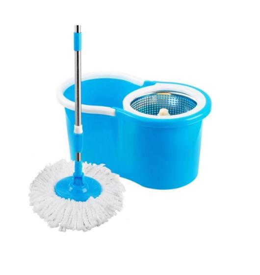 Balde Spin 360 Inox com Esfregão Perfect MOP Menor preço em Balde Spin 360 Inox com Esfregão Perfect MOP