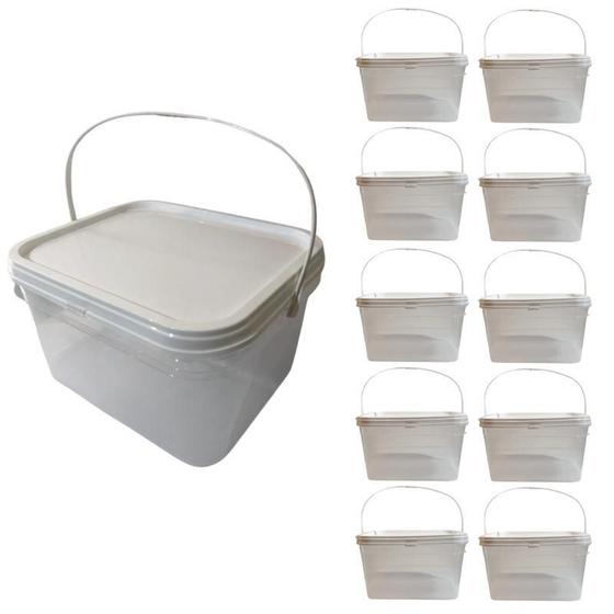 Imagem de Balde Transparente 2.4L Para Ifood-Kit 10 Pçs