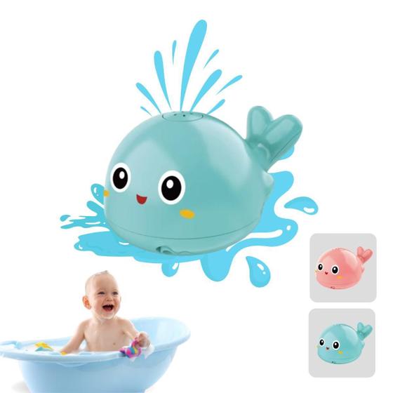 Imagem de Baleia Infantil Com Sensor E Luz Para Banho Com Chafariz
