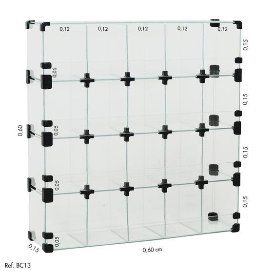 Imagem de Baleiro Comercial Modulado em Vidro - 0,60 x 0,60 x 0,15