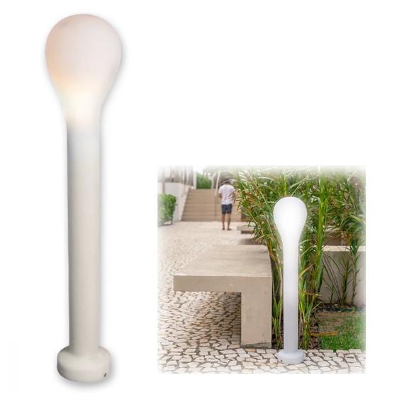 Imagem de Balizador Gota Grande Branco com Lampada Led para Areas Externas e Jardim - Usare 1861  Usare Luminarias 