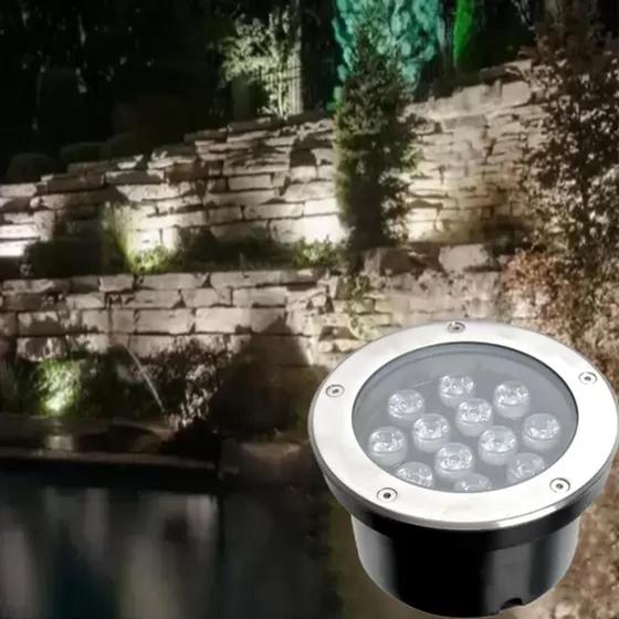 Imagem de Balizador Led 12w Luminária Solo Piso Branco Frio