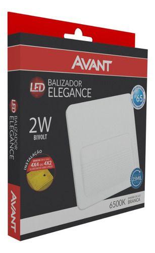 Imagem de Balizador Led Elegance Avant Embutir 2w 4x2 4x4 Branco Frio