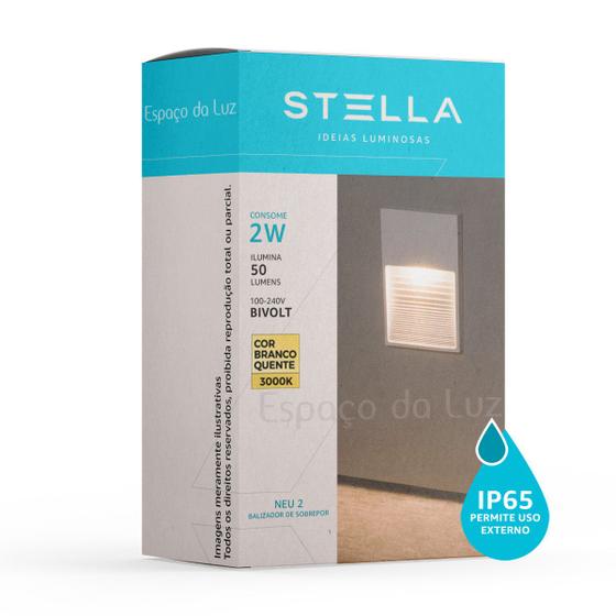 Imagem de Balizador Neu 2 Sobrepor LED 2W 3000K  - Stella STH8750/30 STH8751/30