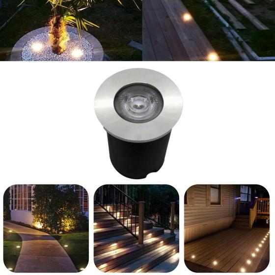 Imagem de Balizador Spot Pvc Led Smd 1W Luz Branco Quente De Embutir