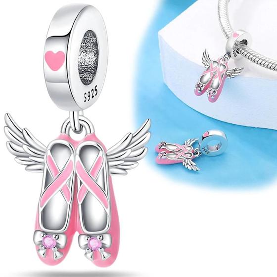 Imagem de Ballet Girl Pendant para Fazer Jóias, Encantos Fit Pandora, 925 Sterling Silver, Pulseira Original