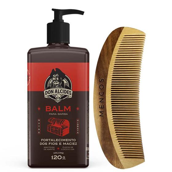 Imagem de Balm Barba Negra + Pente de Madeira Maciça Don Alcides