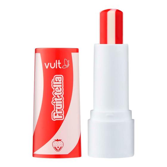 Imagem de Balm Labial Fruittella Morango com Creme Protetor Hidratante Lip Sabor Bala 3,5g Vult