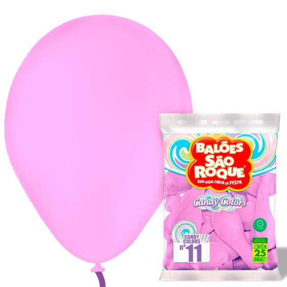 Imagem de Balões Bexigas Balão Candy Colors Pastel Diversas Cores - 11 Polegadas -São Roque - Pacote 25 Unidades Latéx Liso Para Festas Decoração