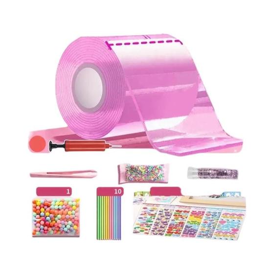 Imagem de Balões de Descompressão com Fita Nano Colorida - Kit DIY para Interação Pai-Filho