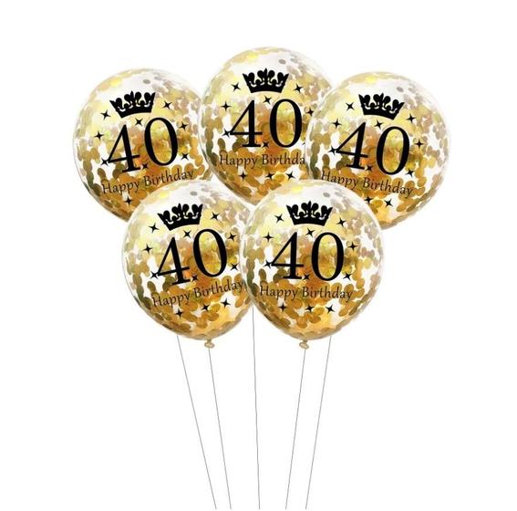 Imagem de Balões Festa de 40 anos Decoração Temática Aniversário