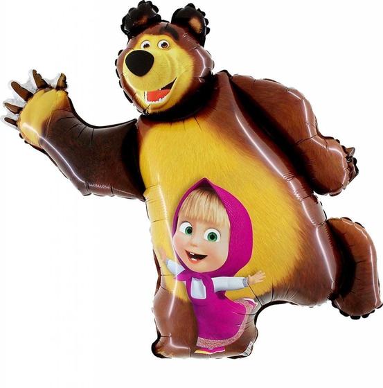 Imagem de Balões Masha e o Urso Super Shape 89cm - Kit para Festa