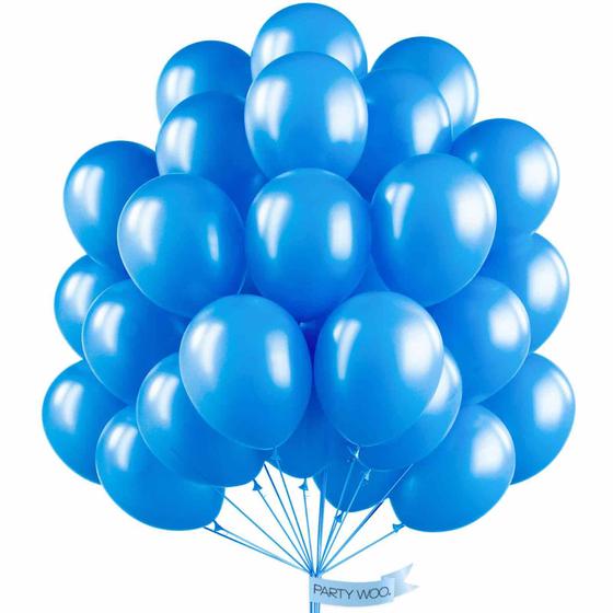 Imagem de Balões PartyWoo Azure Blue de 12 polegadas e 50 unidades para decoração