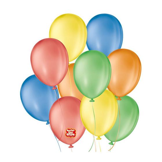 Imagem de Balões são roque sortido basic liso 3 polegadas zerinho pc 100 unidades 100019