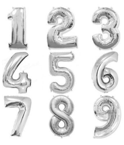 Imagem de Balões Tamanho 70cm Metalizados Número Cores Variadas