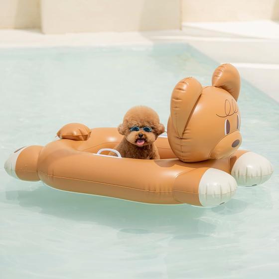 Imagem de Balsa Inflável Petrium para Cães - Flutuador para Verão com Corda