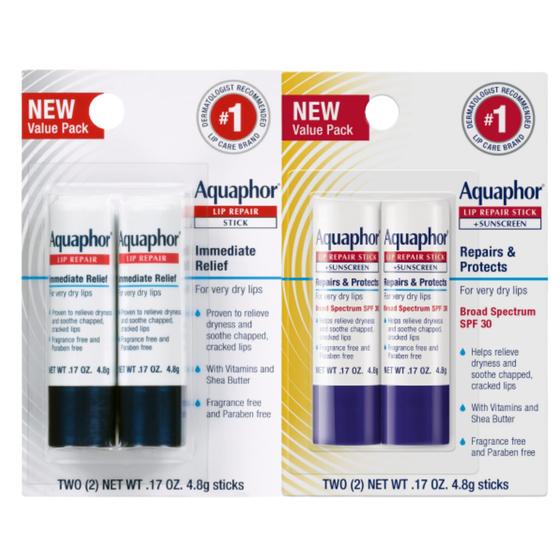 Imagem de Bálsamo Labial Aquaphor Lip Repair com SPF30 - Pacote com 4 Unidades