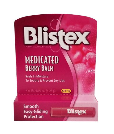 Imagem de Bálsamo Labial Blistex Medicated Berry SPF 15 - Pacote com 12 Unidades (4,4 mL cada)