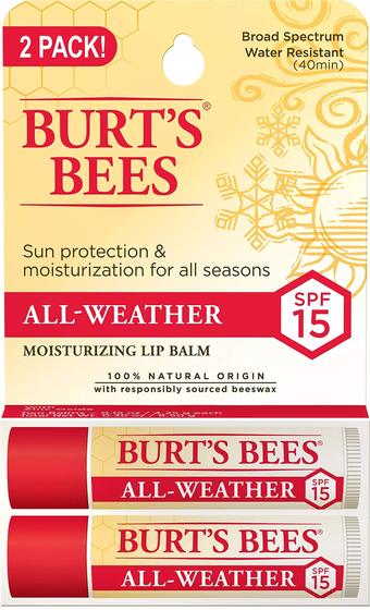 Imagem de Bálsamo Labial Burt's Bees All Weather com FPS 15 - Kit com 2 Unidades