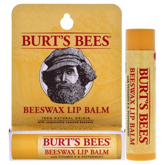 Imagem de Bálsamo Labial Burt's Bees - Cera de Abelha, Vitamina E e Óleo de Hortelã