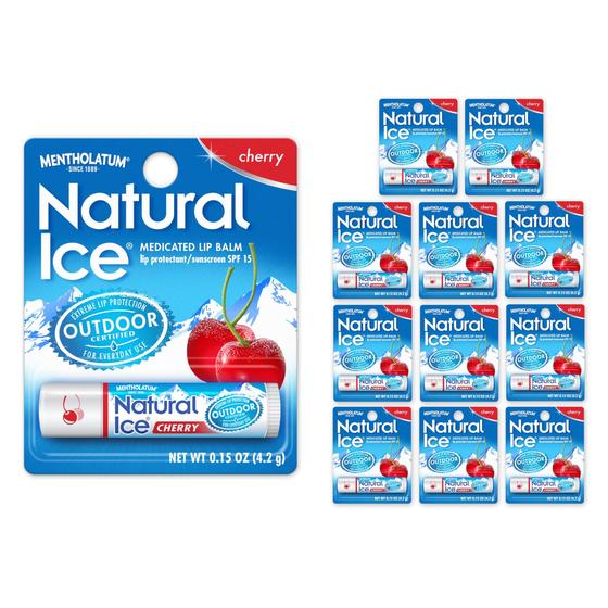 Imagem de Bálsamo labial natural com sabor de cereja gelada SPF15, pacote com 12