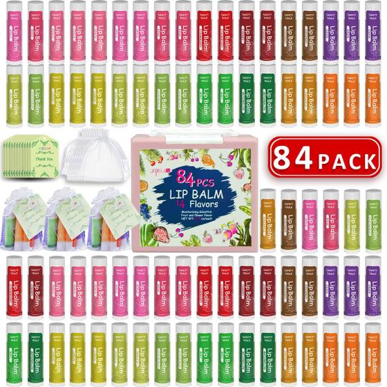 Imagem de Bálsamo labial Yopela, pacote 84, natural, com vitamina E e óleo de coco