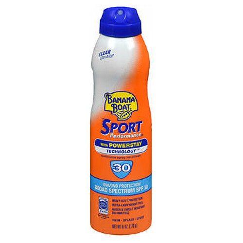 Imagem de Banana Boat Banana Sport Performance Spray contínuo Spf 30 6 OZ da Banana Boat (pacote com 4)