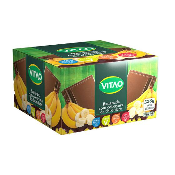 Imagem de Bananada com Chocolate Amargo Zero display com 24 unidades de 22g - Vitao