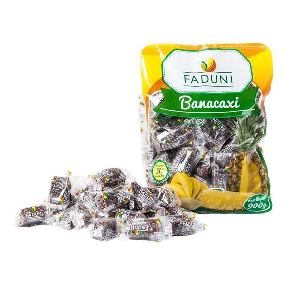 Imagem de Bananada Sabor Abacaxi Faduni Com Açúcar Pacote 900g