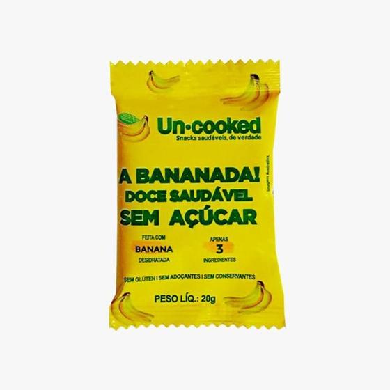 Imagem de Bananada Sem Glúten Vegana Uncooked 20g - Kit 6x