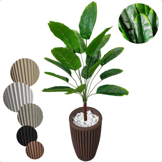 Imagem de Bananeira Ornamental Planta Artificial com Vaso Decoração