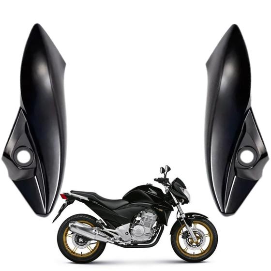 Imagem de Bananinha Capa Lateral Farol Preto Fosco Cb300r 2009 2010 2011 2012 2013 2014 2015