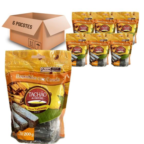 Imagem de Bananinha Com Canela Tachão De Ubatuba 200G (6 Pacotes)