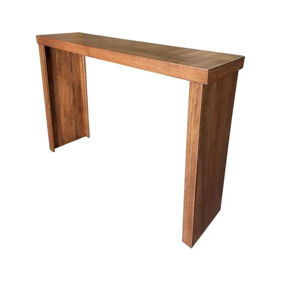 Imagem de Bancada Balcão em U para Divisória Gourmet Madeira Maciça 150x41cm