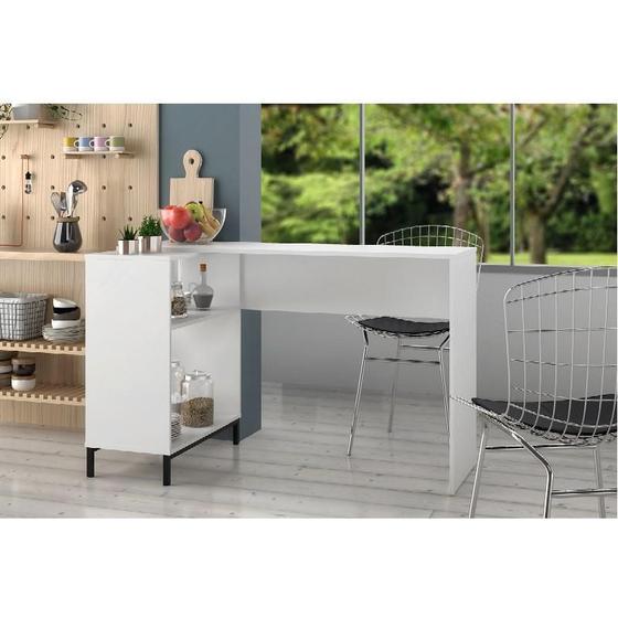 Bancada Balcão Gourmet Mesa Cozinha Americana Prateleiras Menor preço em Bancada Balcão Gourmet Mesa Cozinha Americana Prateleiras