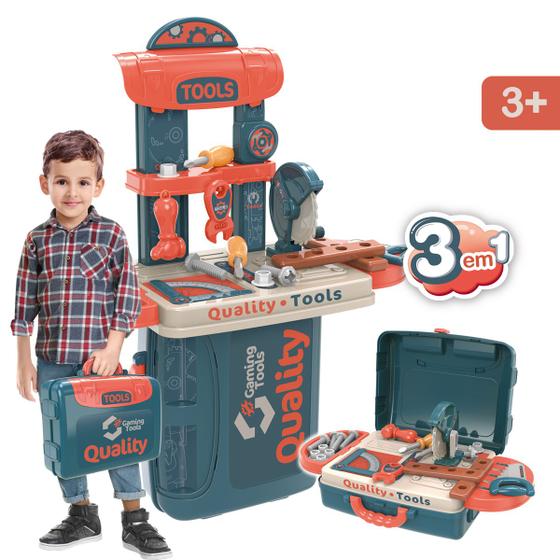 Bancada Maleta de Ferramentas Infantil Top Tools Replay Kids Menor preço em Bancada Maleta de Ferramentas Infantil Top Tools Replay Kids