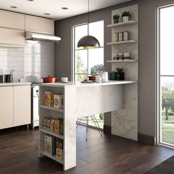 Bancada Mesa Gourmet para Cozinha com Painel Suprema Luciane Móveis é ruim? Bancada Mesa Gourmet para Cozinha com Painel Suprema Luciane Móveis é boa?